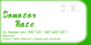 domotor mate business card